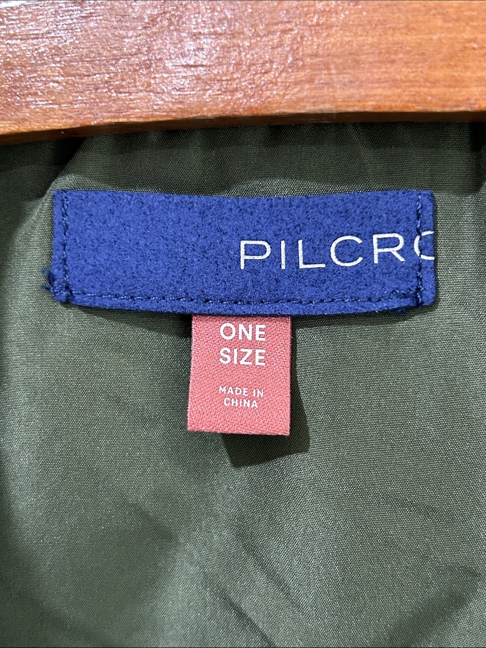 ANTHROPOLOGIE PILCRO Packable Puffer Vest Olive Green One Size - Picture 6 of 15